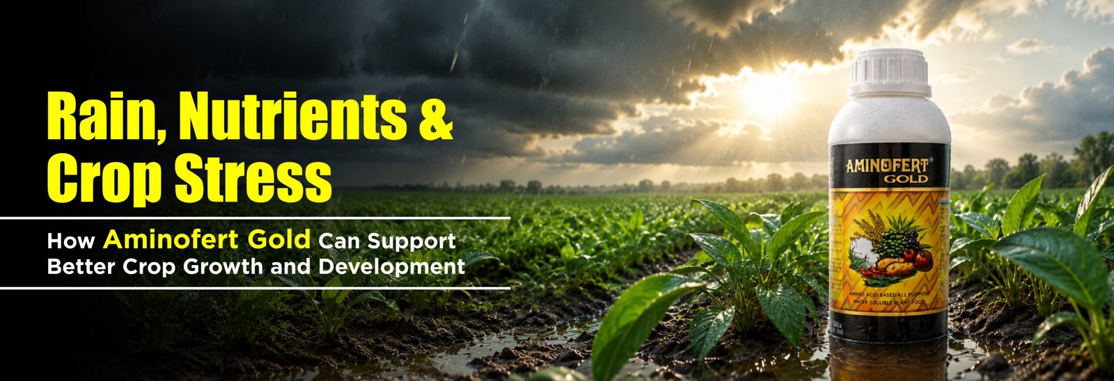 Rain, Nutrients & Crop Stress: How Aminofert Gold Can Support Better Crop Growth and Development