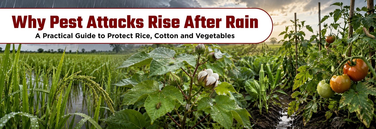 10 Powerful Ways to Prevent Pest Attacks After Rain: A Smart Guide to Protect Rice, Cotton & Vegetables
